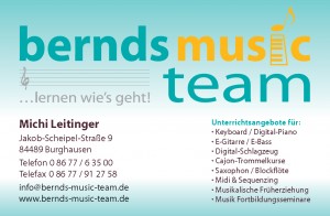 Michi Leitinger - Visitenkarte (Bernd's Music Team, Burghausen)